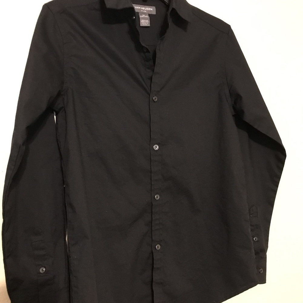 Boys Black Van Heusen Button Down